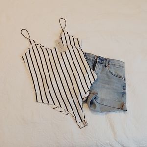NWT Striped Tank Top Bodysuit
